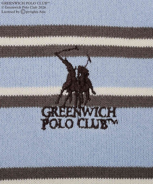 GREENWICH POLO CLUB(グリニッジポロクラブ)の「GREENWICH POLO CLUB(TM) 布帛ドッキングポロニットプルオーバー(Tシャツ/カットソー・レディース・グレー/サックスブルー/イエロー/ホワイト系その他2・FREE)」の22枚目の写真