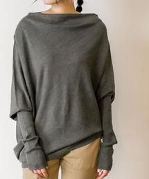 aity（アイティ）の「M-5L 綿ニット 変形ボトルネック ニットプルオーバー（ニット/セーター）」