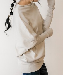 aity（アイティ）の「M-5L 綿ニット 変形ボトルネック ニットプルオーバー（ニット/セーター）」