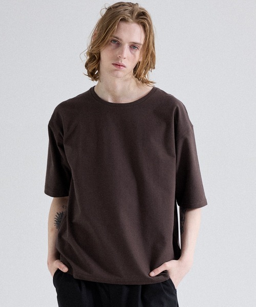 Parts Lab.（パーツラボ）の「【Parts Lab.】Soft-Touch Relaxed Crewneck T-Shirt / ソフトタッチリラックスクルーネックTシャツ（接触冷感）（Tシャツ/カットソー・メンズ・ホワイト/ブラック/ブラウン・S/L/M）」の3枚目の写真