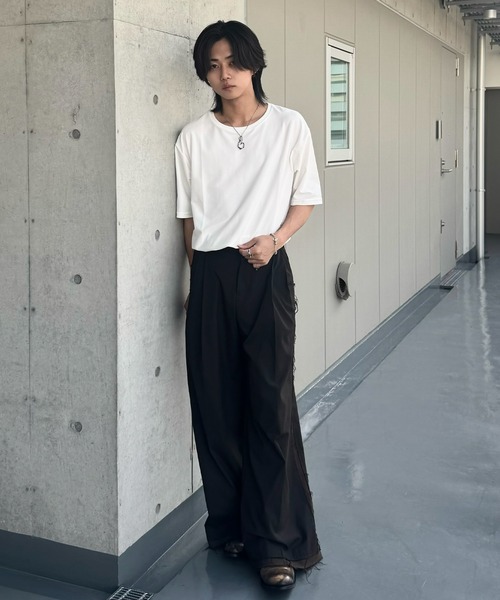 Parts Lab.（パーツラボ）の「【Parts Lab.】Soft-Touch Relaxed Crewneck T-Shirt / ソフトタッチリラックスクルーネックTシャツ（接触冷感）（Tシャツ/カットソー・メンズ・ホワイト/ブラック/ブラウン・S/L/M）」の15枚目の写真