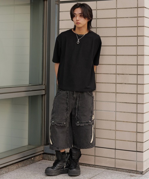 Parts Lab.（パーツラボ）の「【Parts Lab.】Soft-Touch Relaxed Crewneck T-Shirt / ソフトタッチリラックスクルーネックTシャツ（接触冷感）（Tシャツ/カットソー・メンズ・ホワイト/ブラック/ブラウン・S/L/M）」の16枚目の写真
