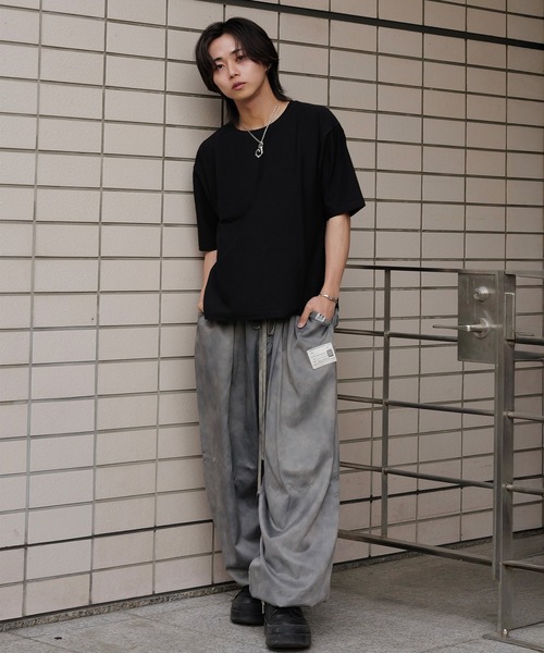 Parts Lab.（パーツラボ）の「【Parts Lab.】Soft-Touch Relaxed Crewneck T-Shirt / ソフトタッチリラックスクルーネックTシャツ（接触冷感）（Tシャツ/カットソー・メンズ・ホワイト/ブラック/ブラウン・S/L/M）」の17枚目の写真