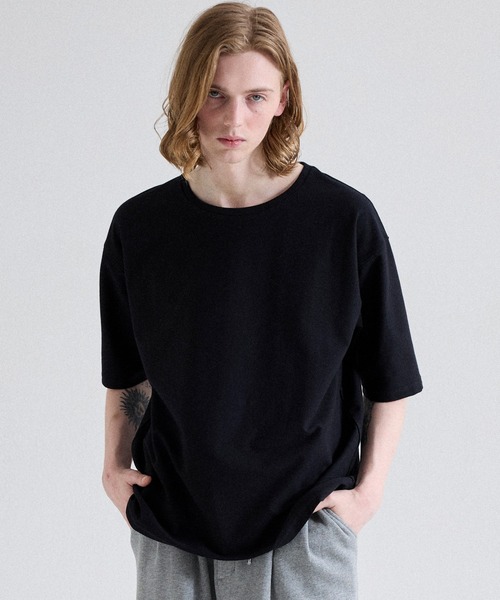 Parts Lab.（パーツラボ）の「【Parts Lab.】Soft-Touch Relaxed Crewneck T-Shirt / ソフトタッチリラックスクルーネックTシャツ（接触冷感）（Tシャツ/カットソー・メンズ・ホワイト/ブラック/ブラウン・S/L/M）」の20枚目の写真