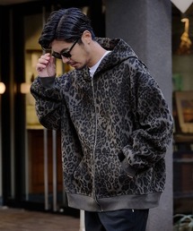 ARULE | 『ARULE/アルール』ヒョウ柄ジップアップパーカー【Y】【CN】(パーカー)