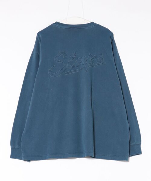 Right-on(ライトオン)の「Refurbish(リファービッシュ)刺繍ロングスリーブTシャツ(Tシャツ/カットソー・メンズ・ホワイト/ダークグレー/ネイビー・S/M/L/XL)」の9枚目の写真