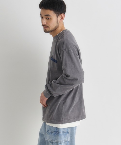 Right-on(ライトオン)の「Refurbish(リファービッシュ)刺繍ロングスリーブTシャツ(Tシャツ/カットソー・メンズ・ホワイト/ダークグレー/ネイビー・S/M/L/XL)」の13枚目の写真