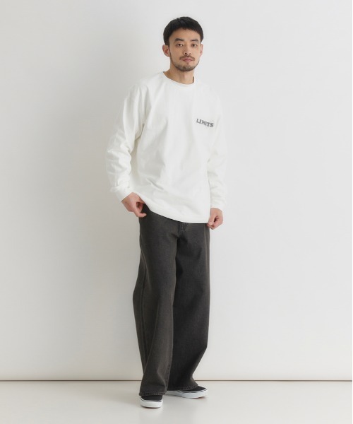 Right-on(ライトオン)の「Refurbish(リファービッシュ)刺繍ロングスリーブTシャツ(Tシャツ/カットソー・メンズ・ホワイト/ダークグレー/ネイビー・S/M/L/XL)」の18枚目の写真
