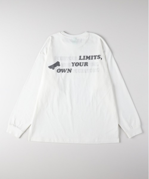Right-on(ライトオン)の「Refurbish(リファービッシュ)刺繍ロングスリーブTシャツ(Tシャツ/カットソー・メンズ・ホワイト/ダークグレー/ネイビー・S/M/L/XL)」の6枚目の写真