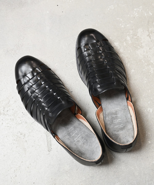 EARLE(アール)の「EARLE アール / Modern huarache shoes モダンワラチキップレザーシューズ ワラチサンダル グルカシューズ / ER6101(ドレスシューズ・メンズ・ブラック/ホワイト・41/40/42/43)」の5枚目の写真