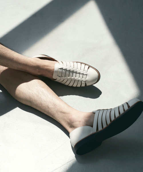 EARLE(アール)の「EARLE アール / Modern huarache shoes モダンワラチキップレザーシューズ ワラチサンダル グルカシューズ / ER6101(ドレスシューズ・メンズ・ブラック/ホワイト・41/40/42/43)」の12枚目の写真