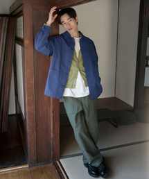 COVERNAT | ガーメントウォッシュドカバーオールジャケットロイヤルブルー(ナイロンジャケット)