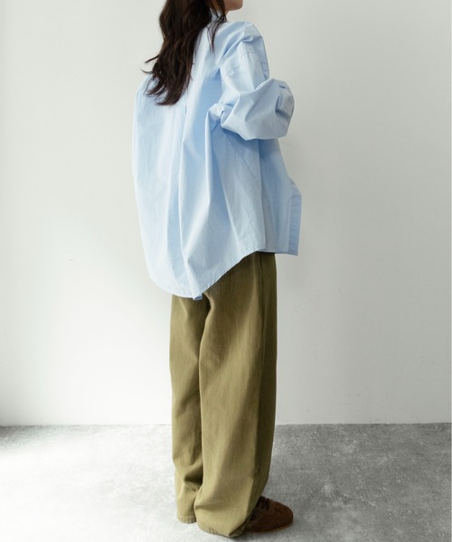 on:nue（オンニュ）の「【on:nue】[着用動画あり！] 綿ツイルバルーンシルエットワイドパンツ /2026 SS COLLECTION（その他パンツ・レディース・ブラック/カーキ・SMALL/MEDIUM）」の9枚目の写真