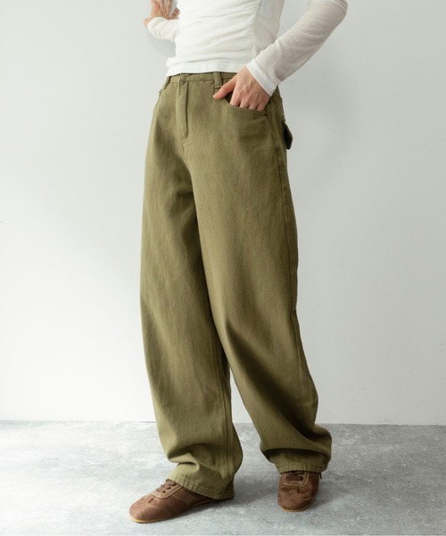 on:nue（オンニュ）の「【on:nue】[着用動画あり！] 綿ツイルバルーンシルエットワイドパンツ /2026 SS COLLECTION（その他パンツ・レディース・ブラック/カーキ・SMALL/MEDIUM）」の12枚目の写真