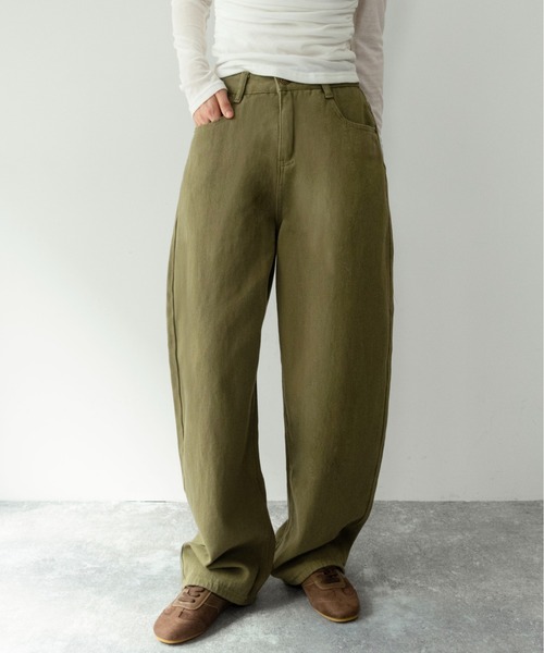 on:nue（オンニュ）の「【on:nue】[着用動画あり！] 綿ツイルバルーンシルエットワイドパンツ /2026 SS COLLECTION（その他パンツ・レディース・ブラック/カーキ・SMALL/MEDIUM）」の22枚目の写真