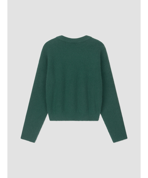 ANNEHEARTS（アンハーツ）の「Bottom Logo Solid Knit Dark Green（ニット/セーター・レディース・その他・FREE）」の5枚目の写真