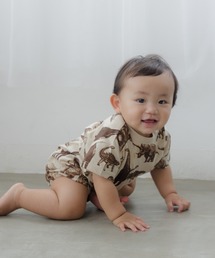 MAKE YOUR DAY（メイクユアデイ）の「リアルダイナソー総柄半袖ロンパス（ロンパース）」