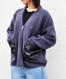 CRYSTAL BALL（クリスタルボール）の「レザーポケットカーディガン（カーディガン/ボレロ）」