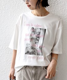 SHIPS | 【WEB限定】オーガニック コットン 5分袖 フォト TEE(Tシャツ/カットソー)
