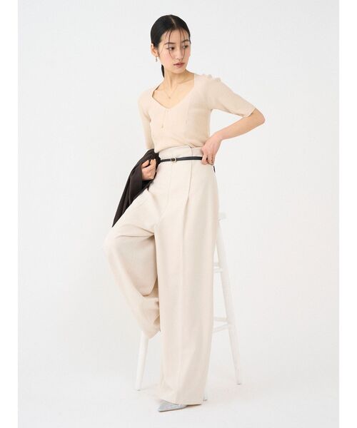 LAGUNAMOON（ラグナムーン）の「ラリエットニットプルオーバー（ニット/セーター・レディース・ライトブルー/ブラウン/ベージュ・FREE）」の7枚目の写真