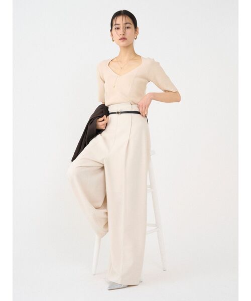 LAGUNAMOON（ラグナムーン）の「ラリエットニットプルオーバー（ニット/セーター・レディース・ライトブルー/ブラウン/ベージュ・FREE）」の8枚目の写真