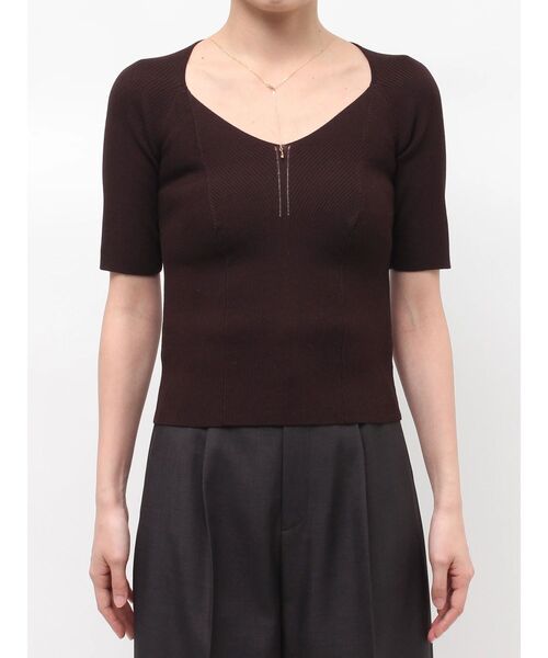 LAGUNAMOON（ラグナムーン）の「ラリエットニットプルオーバー（ニット/セーター・レディース・ライトブルー/ブラウン/ベージュ・FREE）」の22枚目の写真