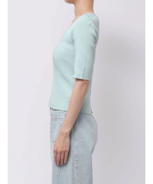 LAGUNAMOON(ラグナムーン)の「【UVカット】ラリエットニットプルオーバー 【夏服】(ニット/セーター・レディース・ライトブルー/ブラウン/ベージュ・FREE)」の4枚目の写真