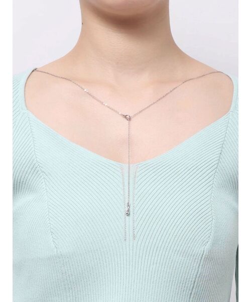 LAGUNAMOON(ラグナムーン)の「【UVカット】ラリエットニットプルオーバー 【夏服】(ニット/セーター・レディース・ライトブルー/ブラウン/ベージュ・FREE)」の10枚目の写真