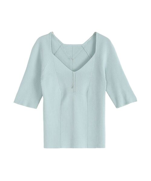 LAGUNAMOON(ラグナムーン)の「【UVカット】ラリエットニットプルオーバー 【夏服】(ニット/セーター・レディース・ライトブルー/ブラウン/ベージュ・FREE)」の21枚目の写真