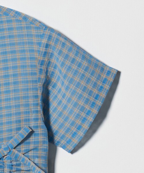 green label relaxing(グリーンレーベルリラクシング)の「シースルー チェック シャツ / キッズ 100cm-130cm(シャツ/ブラウス・キッズ・オフホワイト/ライトブルー・120cm/130cm/100cm/110cm)」の6枚目の写真