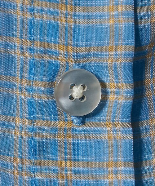 green label relaxing(グリーンレーベルリラクシング)の「シースルー チェック シャツ / キッズ 100cm-130cm(シャツ/ブラウス・キッズ・オフホワイト/ライトブルー・120cm/130cm/100cm/110cm)」の9枚目の写真