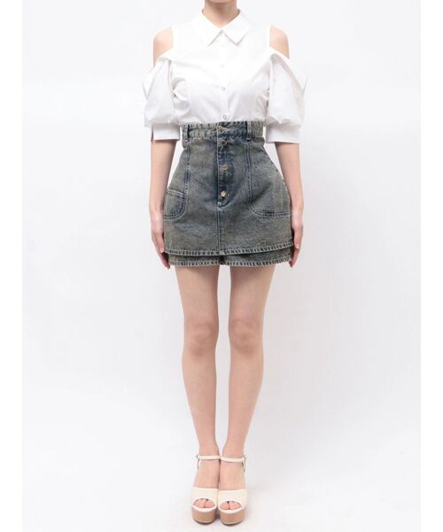 dazzlin(ダズリン)の「コルセットスカパン(デニムパンツ・レディース・オフホワイト/インディゴブルー/ブルー・MEDIUM/SMALL)」の20枚目の写真