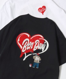 BEN DAVIS/ベンデイビス HEART CHENILLE TEE/オーバーサイズ ストリート バックプリント ロゴ ワンポイント刺繍 半袖Tシャツ/レディース メンズ