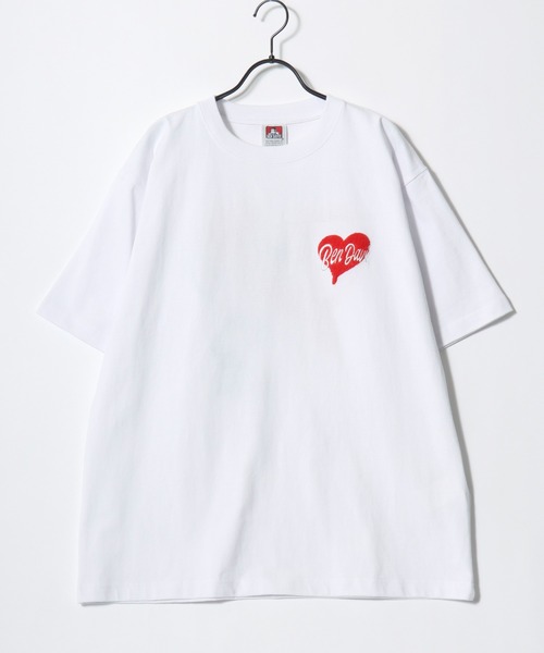 BEN DAVIS(ベンデイビス)の「BEN DAVIS/ベンデイビス HEART CHENILLE TEE/オーバーサイズ ストリート バックプリント ロゴ ワンポイント刺繍 半袖Tシャツ/レディース メンズ(Tシャツ/カットソー・メンズ・ホワイト/ネイビー/ブラック・M/L/XL)」の10枚目の写真