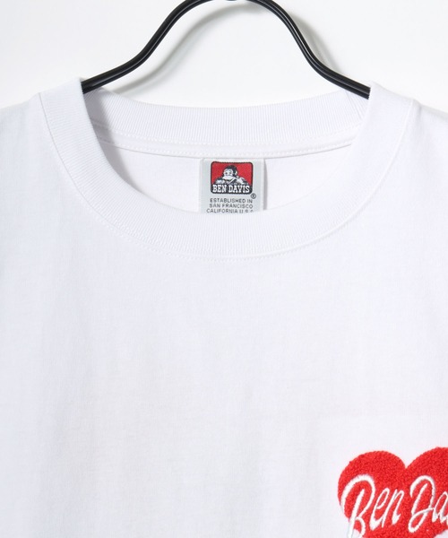 BEN DAVIS(ベンデイビス)の「BEN DAVIS/ベンデイビス HEART CHENILLE TEE/オーバーサイズ ストリート バックプリント ロゴ ワンポイント刺繍 半袖Tシャツ/レディース メンズ(Tシャツ/カットソー・メンズ・ホワイト/ネイビー/ブラック・M/L/XL)」の16枚目の写真
