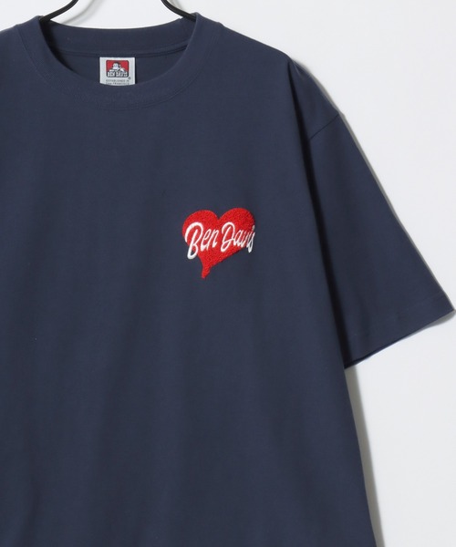 BEN DAVIS(ベンデイビス)の「BEN DAVIS/ベンデイビス HEART CHENILLE TEE/オーバーサイズ ストリート バックプリント ロゴ ワンポイント刺繍 半袖Tシャツ/レディース メンズ(Tシャツ/カットソー・メンズ・ホワイト/ネイビー/ブラック・M/L/XL)」の8枚目の写真