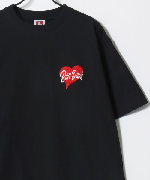 BEN DAVIS(ベンデイビス)の「BEN DAVIS/ベンデイビス HEART CHENILLE TEE/オーバーサイズ ストリート バックプリント ロゴ ワンポイント刺繍 半袖Tシャツ/レディース メンズ(Tシャツ/カットソー・メンズ・ホワイト/ネイビー/ブラック・M/L/XL)」の6枚目の写真