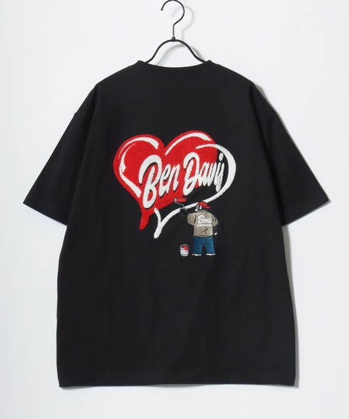 BEN DAVIS(ベンデイビス)の「BEN DAVIS/ベンデイビス HEART CHENILLE TEE/オーバーサイズ ストリート バックプリント ロゴ ワンポイント刺繍 半袖Tシャツ/レディース メンズ(Tシャツ/カットソー・メンズ・ホワイト/ネイビー/ブラック・M/L/XL)」の13枚目の写真