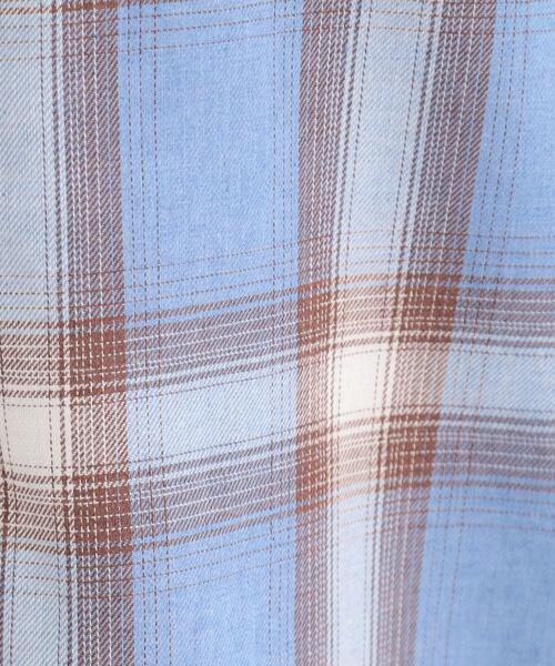 SHOO・LA・RUE（シューラルー）の「【洗濯機可/S-LL】涼しげで軽やかな フードチェックシャツ（シャツ/ブラウス・レディース・ライトイエロー系2/ホワイト系4/ブルー系6・04/03/02/01）」の11枚目の写真