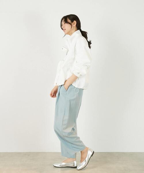 MELROSE claire（メルローズ クレール）の「【アソートスタンドカラーZIPブルゾン】（ブルゾン・レディース・ライトカーキ/インディゴブルー/オフホワイト・FREE）」の5枚目の写真