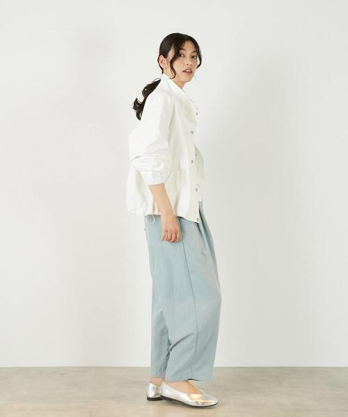 MELROSE claire（メルローズ クレール）の「【アソートスタンドカラーZIPブルゾン】（ブルゾン・レディース・ライトカーキ/インディゴブルー/オフホワイト・FREE）」の9枚目の写真