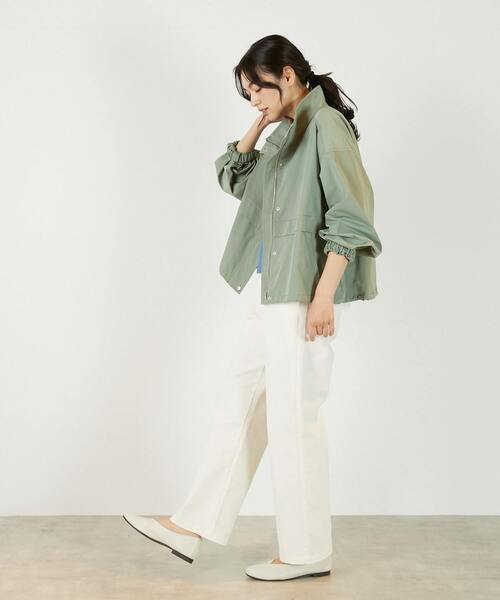 MELROSE claire（メルローズ クレール）の「【アソートスタンドカラーZIPブルゾン】（ブルゾン・レディース・ライトカーキ/インディゴブルー/オフホワイト・FREE）」の14枚目の写真