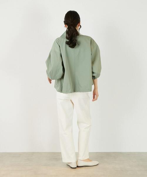 MELROSE claire（メルローズ クレール）の「【アソートスタンドカラーZIPブルゾン】（ブルゾン・レディース・ライトカーキ/インディゴブルー/オフホワイト・FREE）」の16枚目の写真