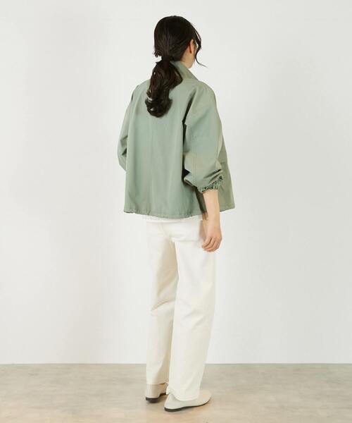 MELROSE claire（メルローズ クレール）の「【アソートスタンドカラーZIPブルゾン】（ブルゾン・レディース・ライトカーキ/インディゴブルー/オフホワイト・FREE）」の17枚目の写真