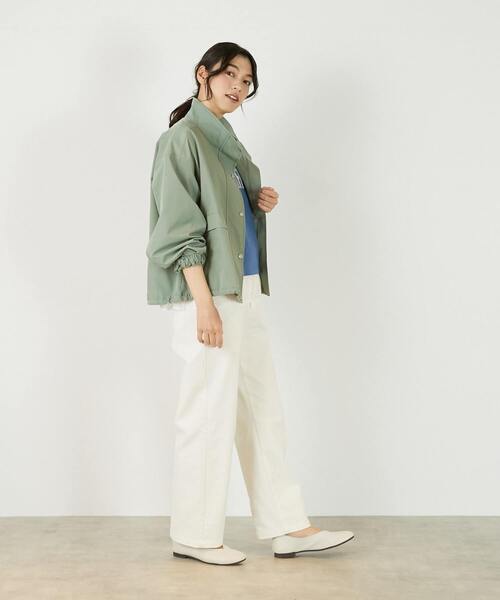 MELROSE claire（メルローズ クレール）の「【アソートスタンドカラーZIPブルゾン】（ブルゾン・レディース・ライトカーキ/インディゴブルー/オフホワイト・FREE）」の18枚目の写真