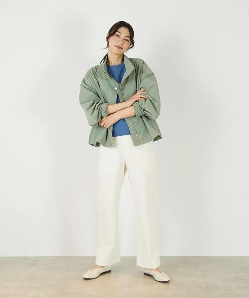 MELROSE claire（メルローズ クレール）の「【アソートスタンドカラーZIPブルゾン】（ブルゾン・レディース・ライトカーキ/インディゴブルー/オフホワイト・FREE）」の19枚目の写真