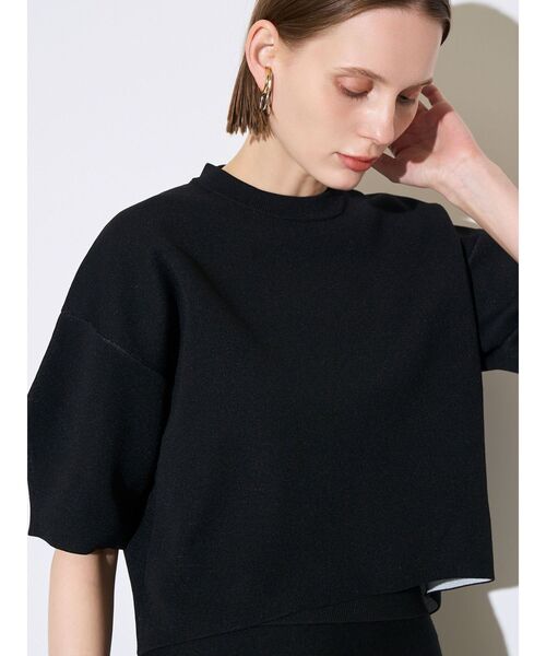 ELENDEEK（エレンディーク）の「フォルムニットトップス（ニット/セーター・レディース・ブラック/オフホワイト/ネイビー・FREE）」の4枚目の写真