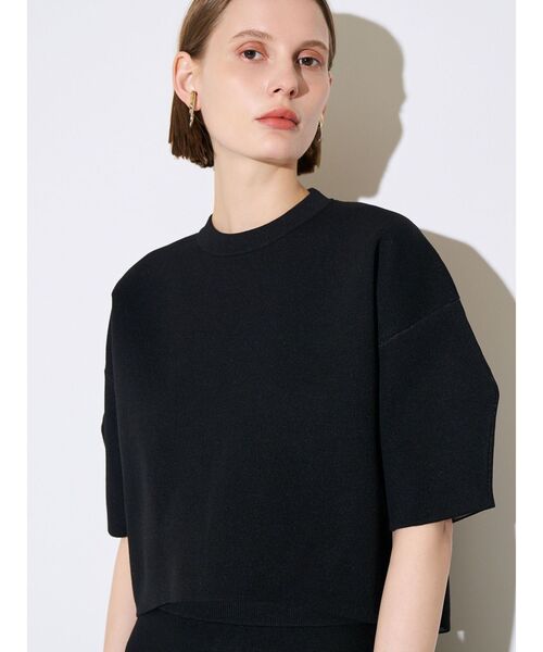 ELENDEEK（エレンディーク）の「フォルムニットトップス（ニット/セーター・レディース・ブラック/オフホワイト/ネイビー・FREE）」の5枚目の写真