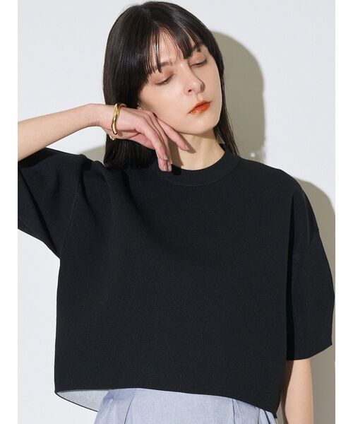 ELENDEEK（エレンディーク）の「フォルムニットトップス（ニット/セーター・レディース・ブラック/オフホワイト/ネイビー・FREE）」の13枚目の写真