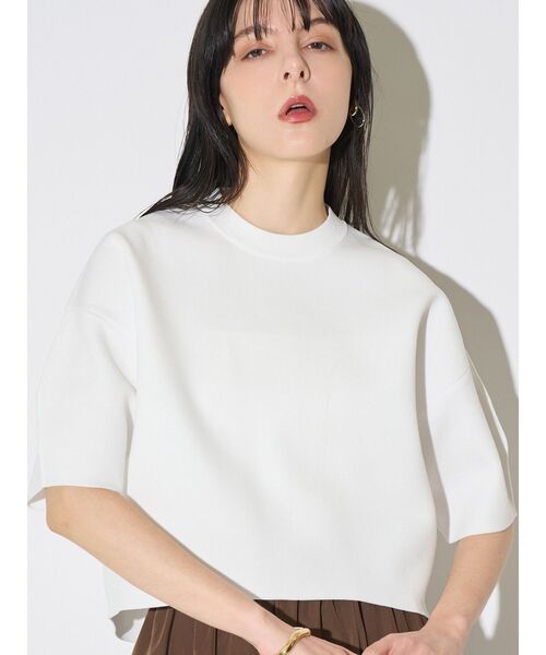 ELENDEEK（エレンディーク）の「フォルムニットトップス（ニット/セーター・レディース・ブラック/オフホワイト/ネイビー・FREE）」の15枚目の写真